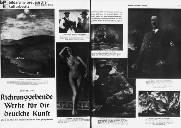 Erste „Große Deutsche Kunstausstellung”: „Richtunggebende Werke für die deutsche Kunst” (18. Juli 1937) 